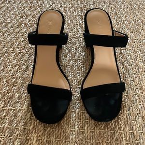 Soludos Ines Black Suede Heel